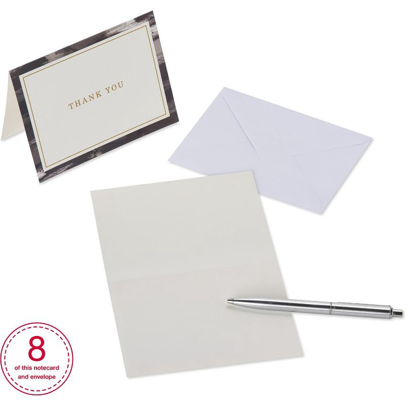 slide 5 of 9, Carlton Cards 50ct Thank You and Blank Notes with Envelopes Gold/Black, 50 ct