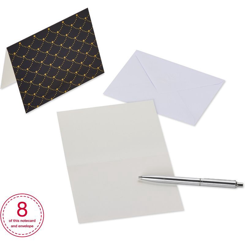 slide 7 of 9, Carlton Cards 50ct Thank You and Blank Notes with Envelopes Gold/Black, 50 ct
