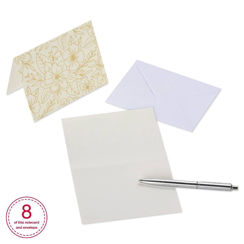 slide 8 of 9, 50ct Thank You & Blank Notes with Envelopes Gold/Black: Carlton Cards, Greeting Cards Pack, All Occasions, Typography Design, 50 ct