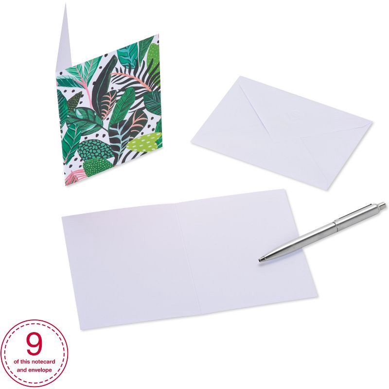 slide 8 of 9, Carlton Cards 50ct Blank Cards with Envelopes Greenery, 50 ct