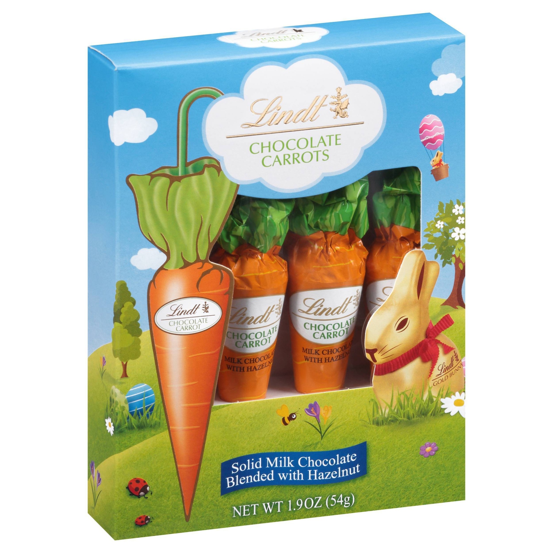 slide 1 of 1, Lindt Easter Milk Chocolate Carrots - 1.9oz, 1.9 oz