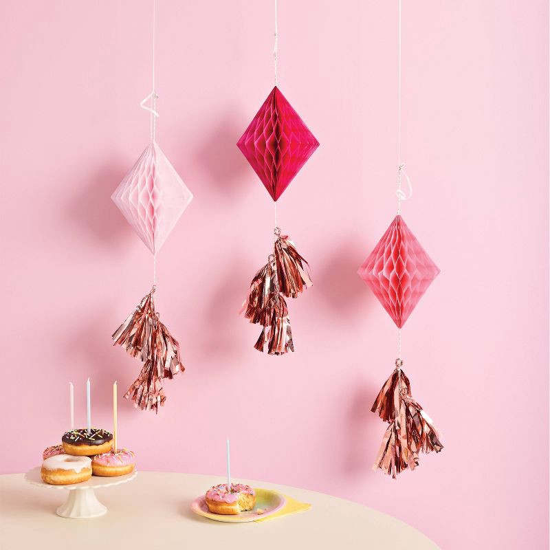 slide 2 of 3, Tassel And Honeycomb Party Decoration - Spritz™, 1 ct