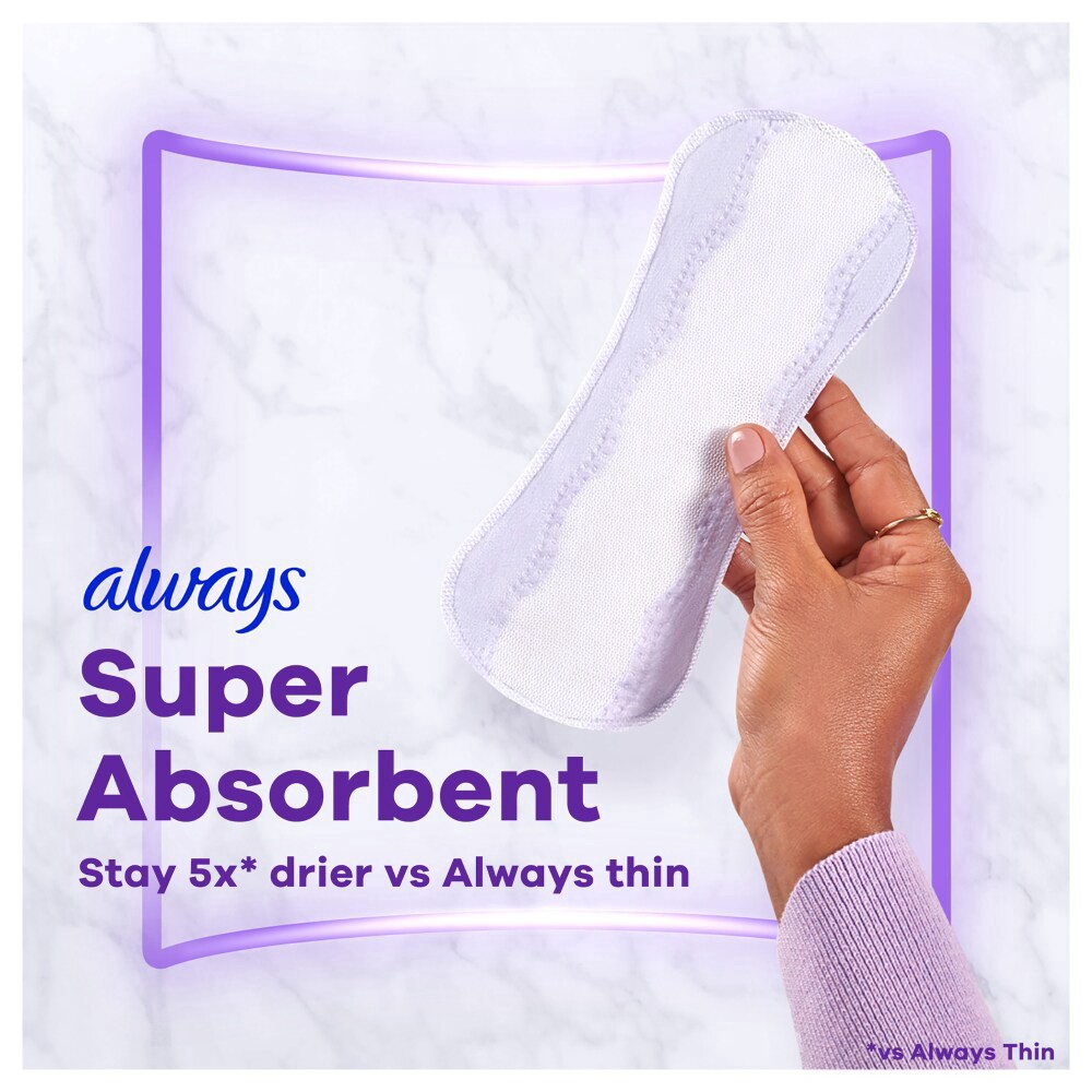 slide 3 of 6, Always Anit-Bunch Extra Protection Extra Long Pads, 116 ct