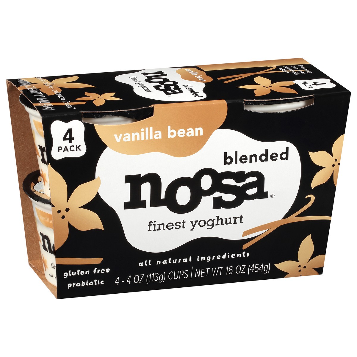 slide 6 of 14, Noosa Blended Vanilla Bean Finest Yoghurt 4 - 4 oz Cups, 4 ct