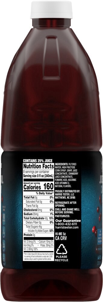 slide 3 of 4, Harris Teeter® Cranberry Grape Juice Cocktail, 64 fl oz