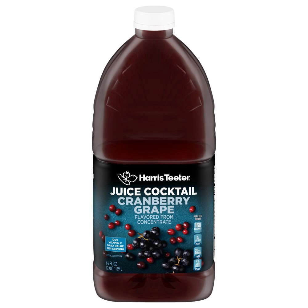 slide 4 of 4, Harris Teeter® Cranberry Grape Juice Cocktail, 64 fl oz