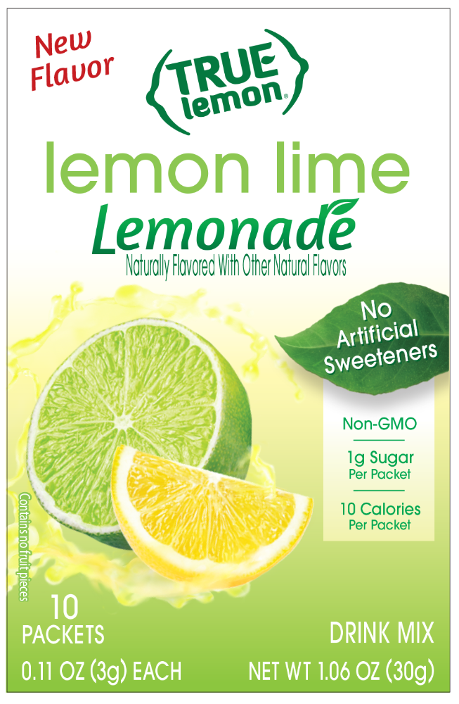 slide 2 of 2, True Lemon Lemon Lime Lemonade Drink Mix 10 - 0.11 oz Packets, 10 ct