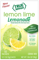 True Lemon Lemon Lime Lemonade Drink Mix 10 - 0.11 oz Packets