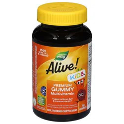 Nature's Way Alive! Kids Premium Cherry, Grape & Orange Flavored Multivitamin 90 Gummies