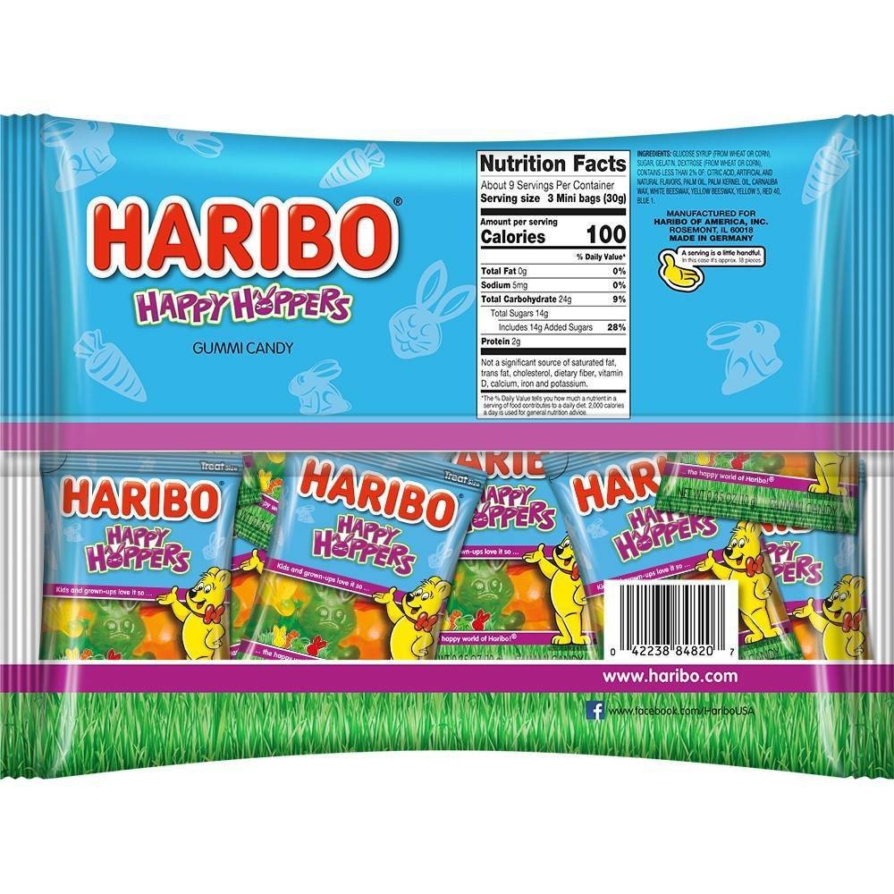 slide 2 of 3, Haribo Easter Happy Hoppers Gummi Candy, 9.5 oz