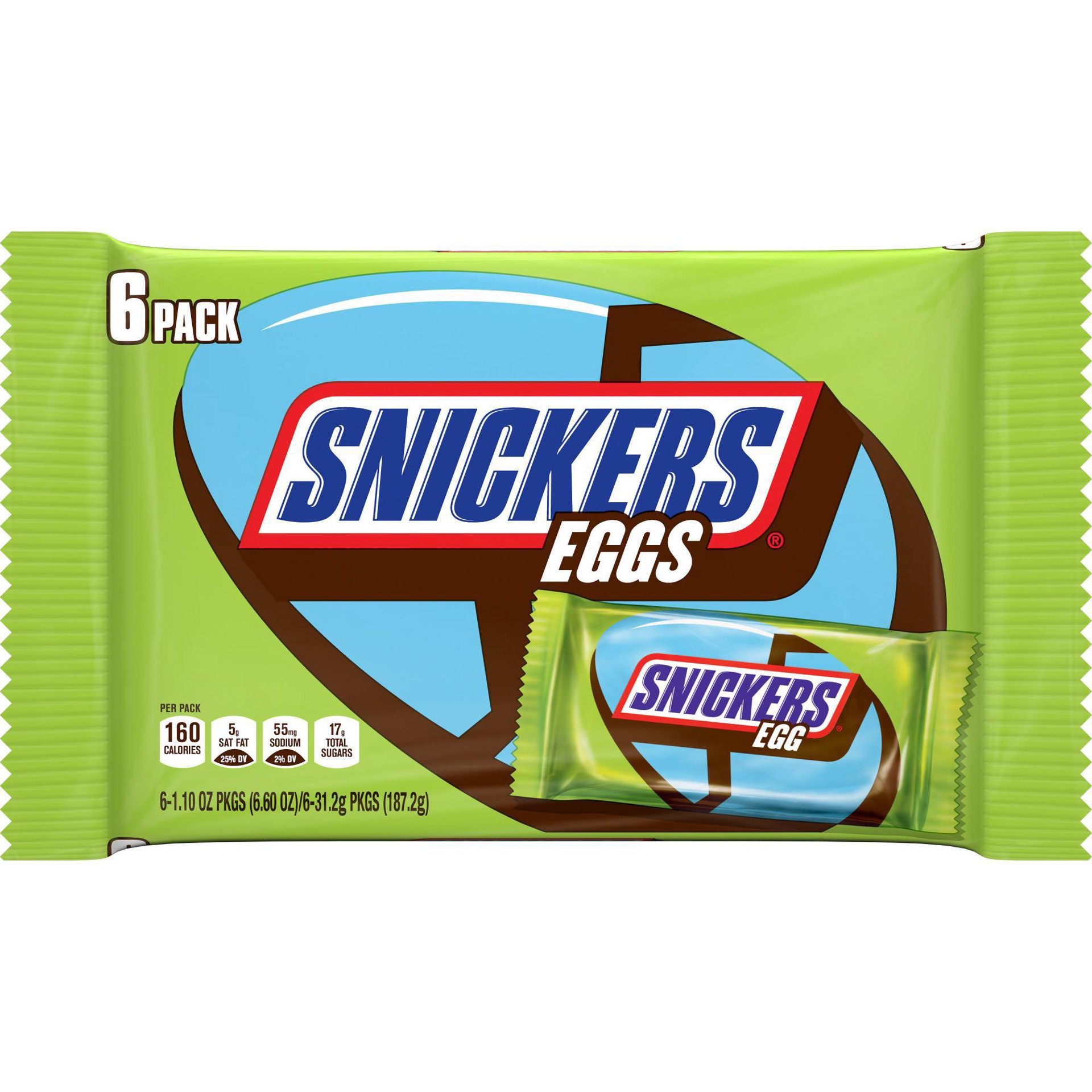 slide 1 of 1, Snickers Easter Eggs Chocolate Candy - 6.6oz/6ct, 6 ct; 6.6 oz