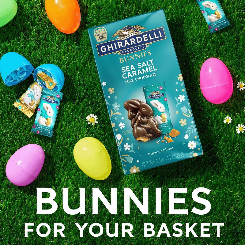 slide 5 of 6, Ghirardelli Easter Milk Chocolate Sea Salt Caramel Bunnies - 4.1oz, 4.1 oz
