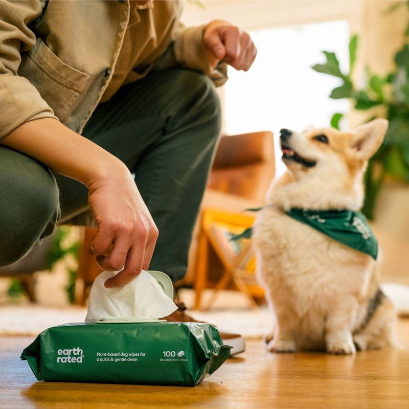 slide 9 of 10, Earth Rated Thick Hypoallergenic Lavender Scented Dog Grooming Wipes - 100ct, 100 ct