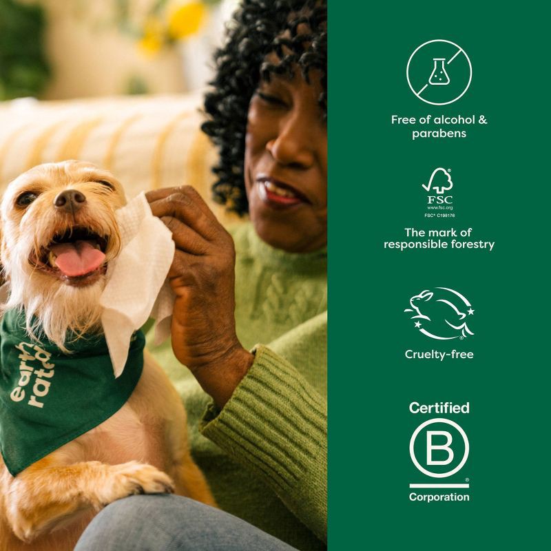 slide 8 of 10, Earth Rated Thick Hypoallergenic Lavender Scented Dog Grooming Wipes - 100ct, 100 ct