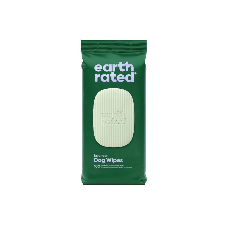 slide 1 of 10, Earth Rated Thick Hypoallergenic Lavender Scented Dog Grooming Wipes - 100ct, 100 ct
