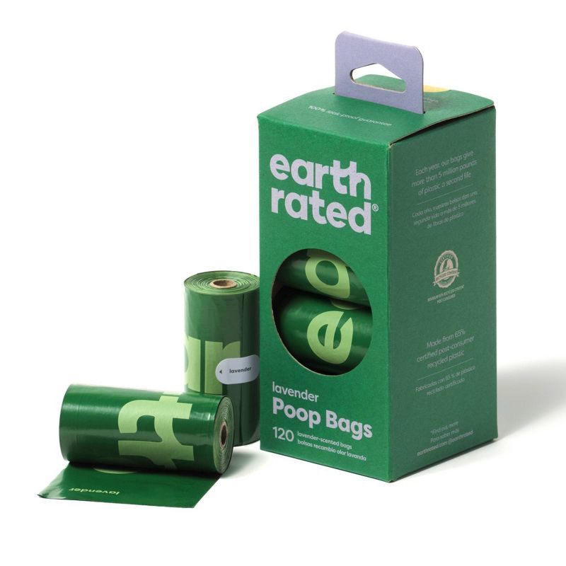 slide 1 of 3, Earth Rated Dog Poop Bags - Lavender - 120ct, 120 ct