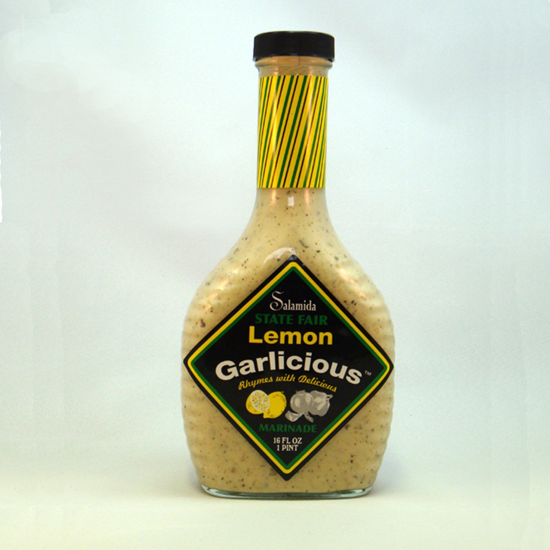 slide 1 of 2, Salamida State Fair Lemon Garlicious Marinade, 16 fl oz