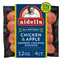 Aidells Smoked Chicken Sausage, Chicken & Apple, 12 oz. (4 Fully Cooked Links)