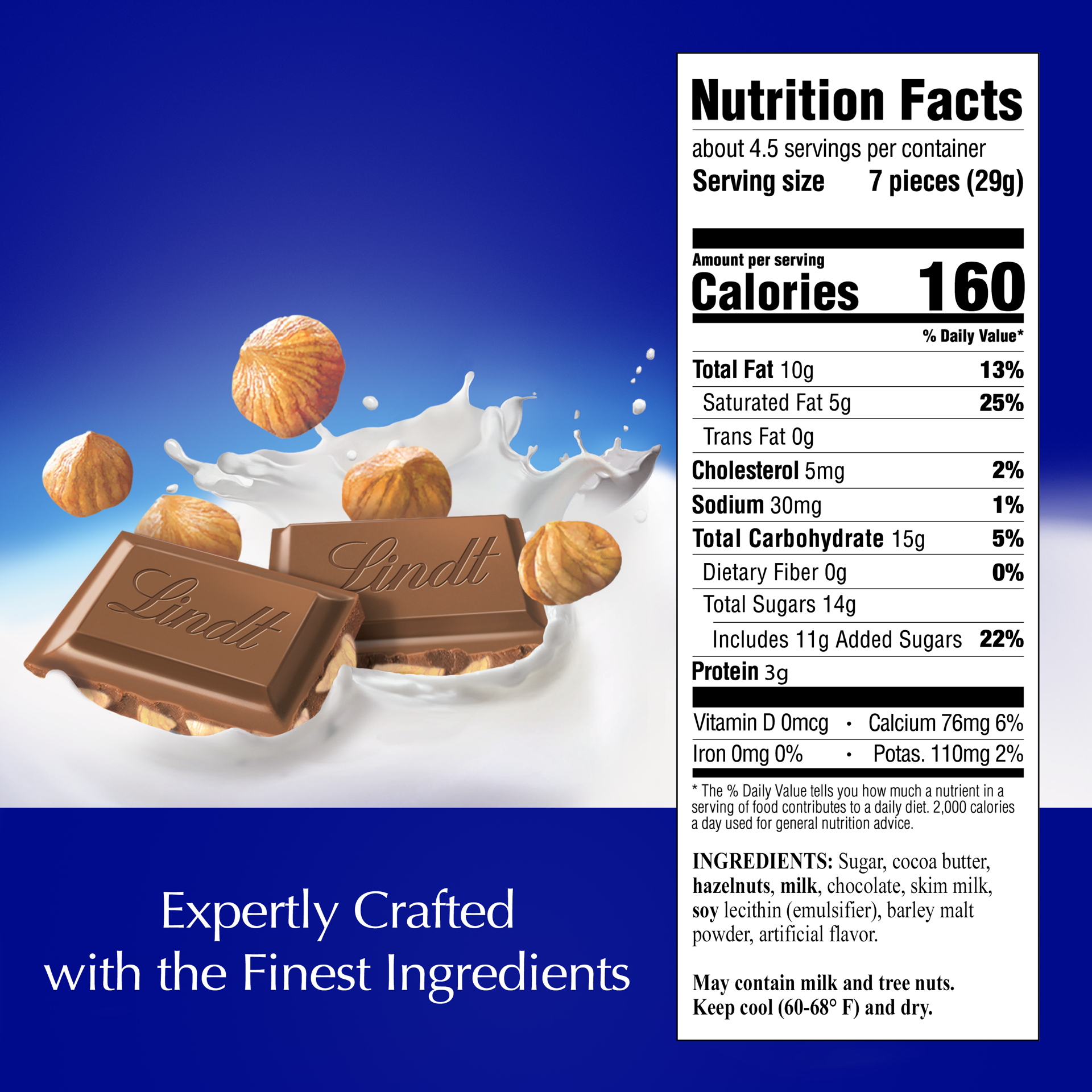 slide 5 of 5, Lindt CLASSIC RECIPE Hazelnut Milk Chocolate Candy Bar, 4.4 oz., 4.4 oz