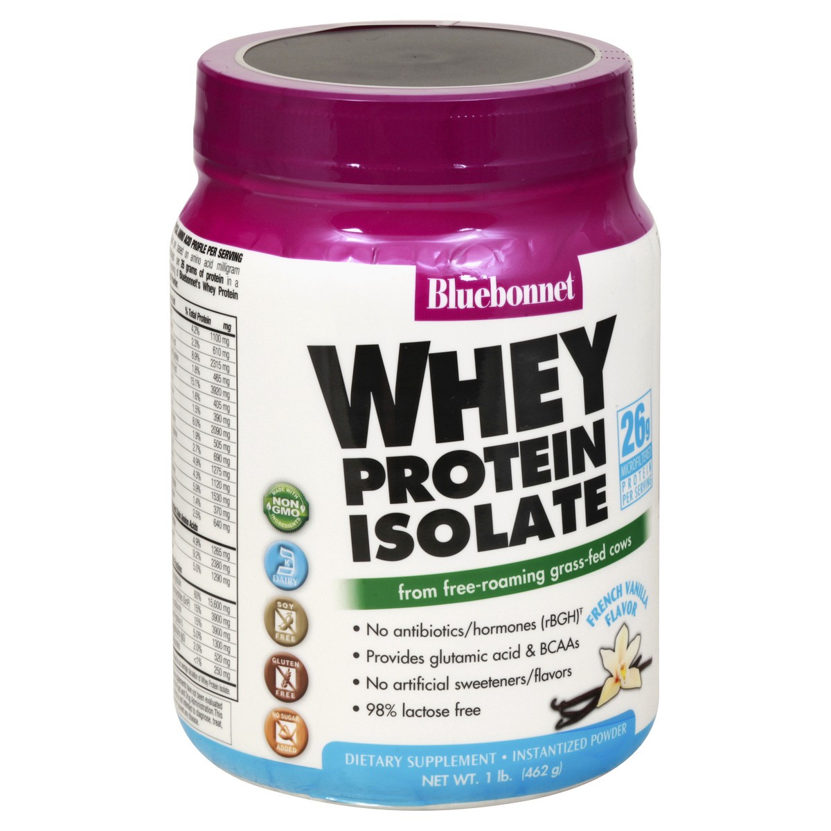 slide 4 of 12, Bluebonnet Nutrition Whey Protein Vanilla, 1 ct