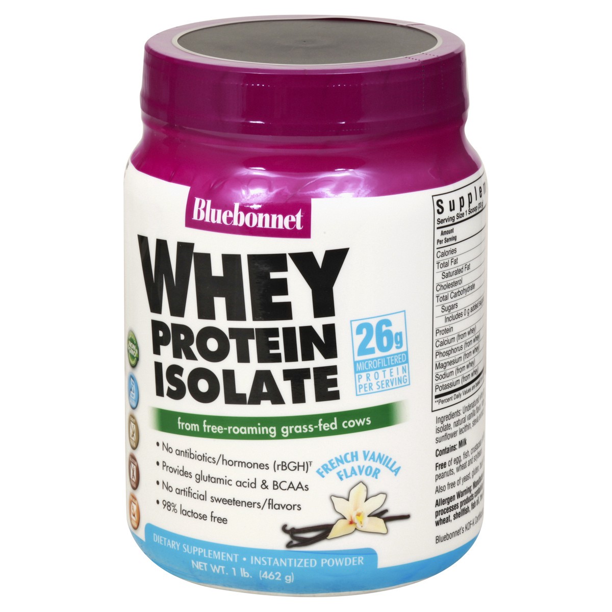 slide 5 of 12, Bluebonnet Nutrition Whey Protein Vanilla, 1 ct