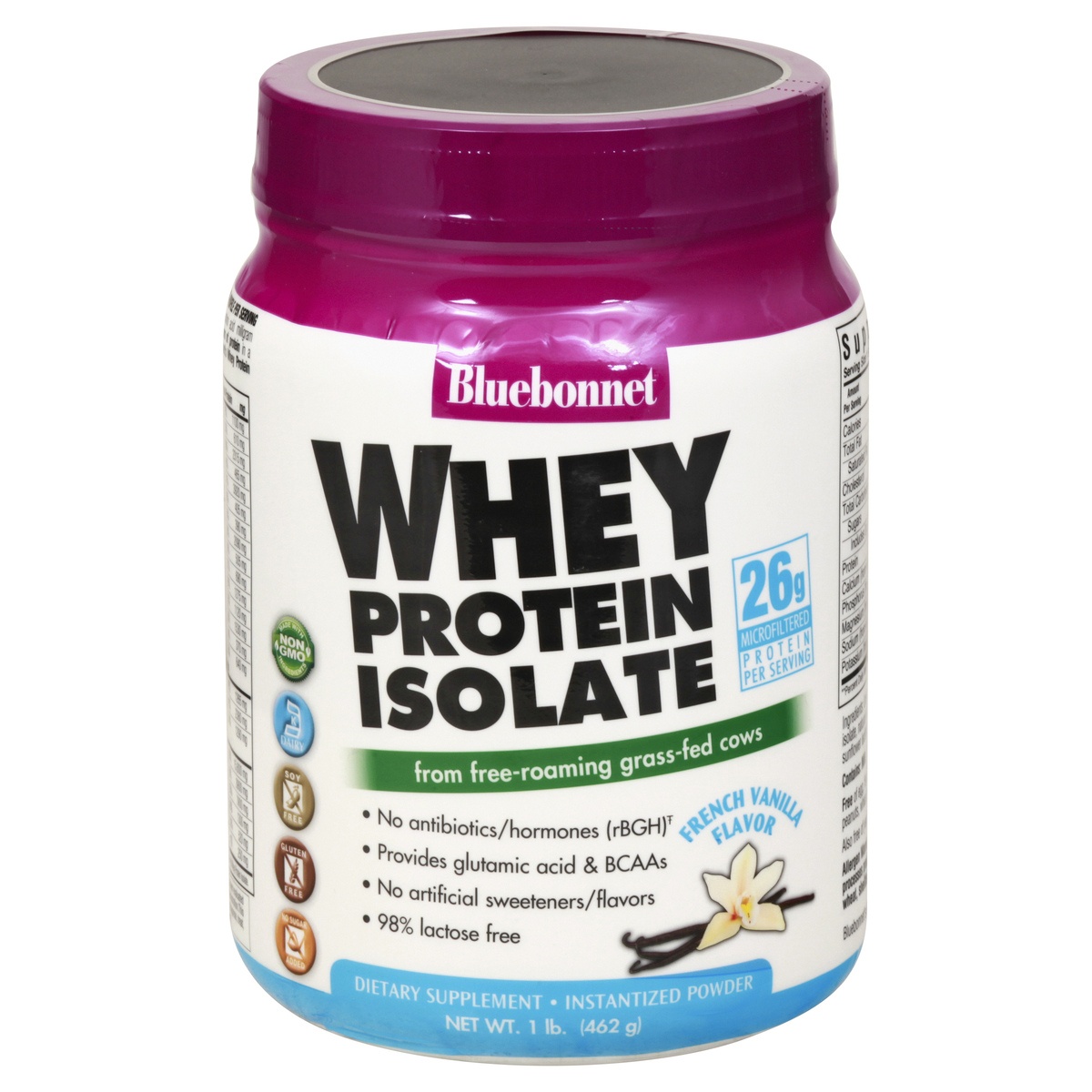slide 1 of 1, Bluebonnet Nutrition 100% Natural Whey French Vanilla, 1 lb