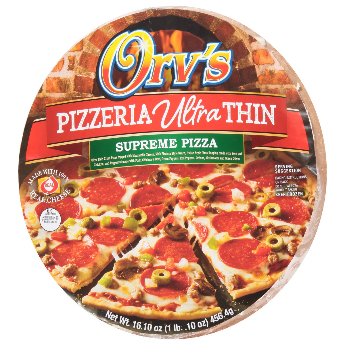 slide 6 of 11, Orv's Ultra Thin Supreme Pizza, 19.5 oz