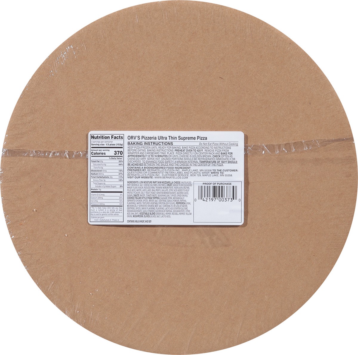 slide 10 of 11, Orv's Ultra Thin Supreme Pizza, 19.5 oz