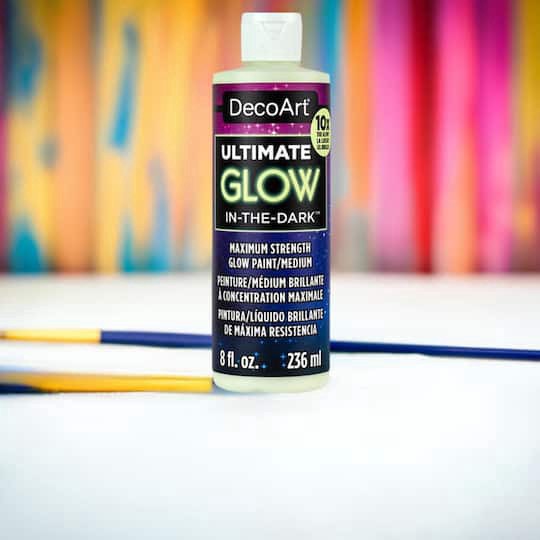 slide 1 of 5, Decoart Ultimate Glow-In-The-Dark Paint, 8 fl oz