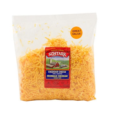 slide 1 of 1, Schtark Shredded Cheddar, 8 oz