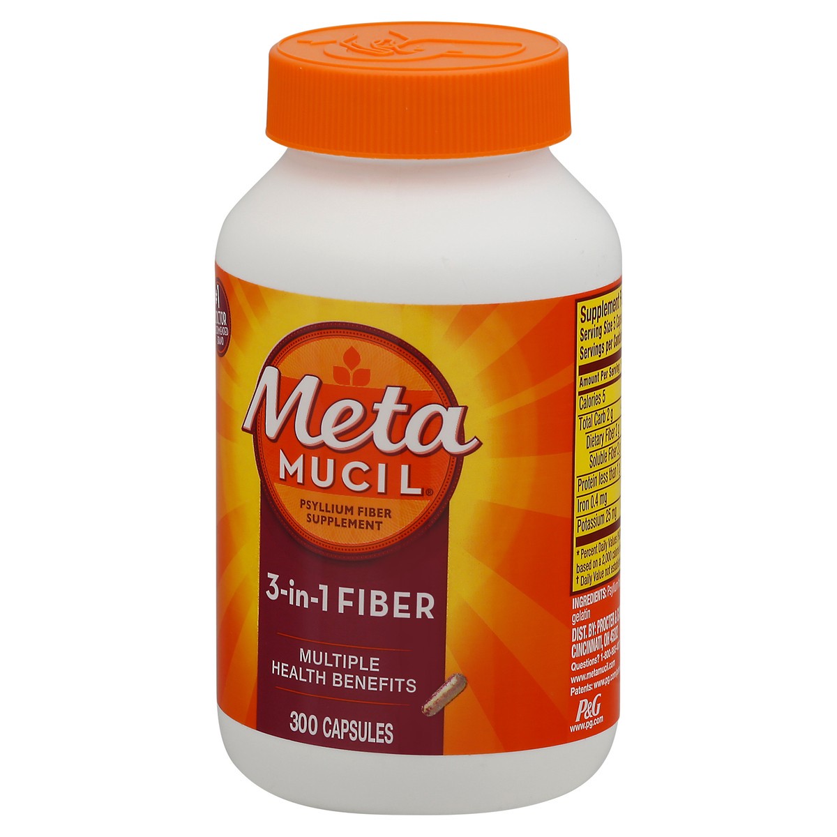 slide 7 of 13, Metamucil Multi-health Psyllium Fiber Supplement Capsules, 300 ct