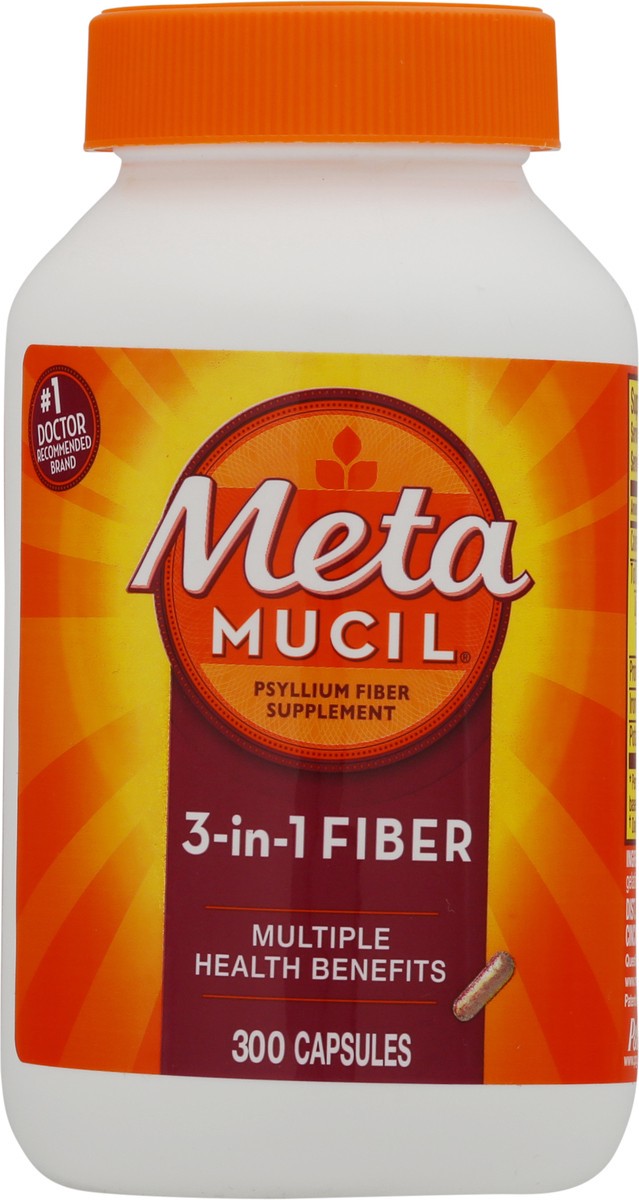 slide 9 of 13, Metamucil Multi-health Psyllium Fiber Supplement Capsules, 300 ct