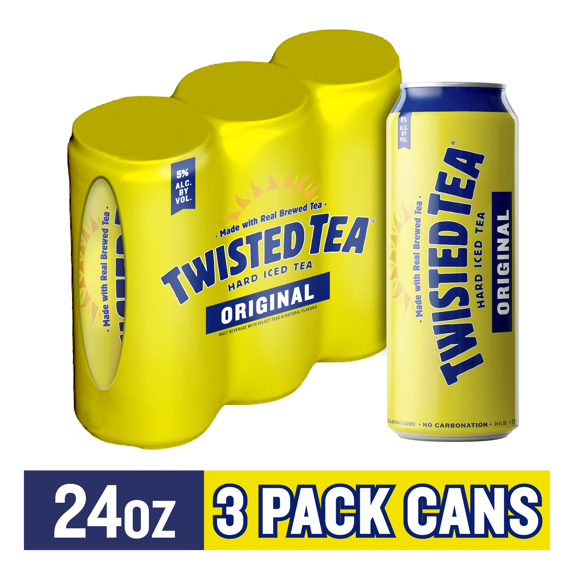 slide 1 of 2, Twisted Tea Original, Hard Iced Tea (24 fl. oz. Cans, 3 pk.), 3 ct