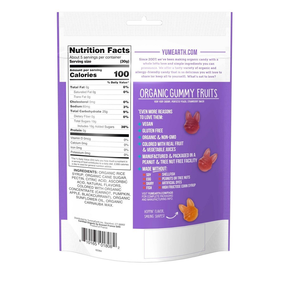 slide 3 of 4, YumEarth Yum Earth Easter Bunny Gummy Fruits, 5 oz