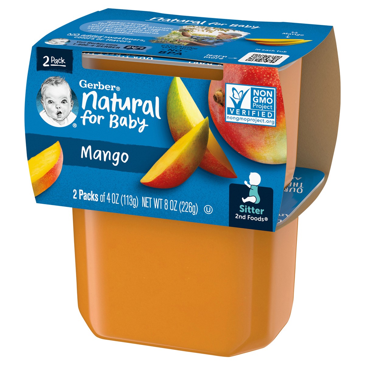 slide 3 of 9, Gerber Mango Baby Food, 2 ct; 4 oz