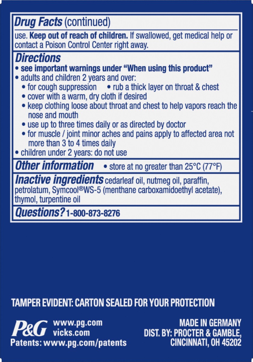 slide 7 of 10, Vicks VapoRub Advanced Plus, Powerful Cough Suppressant, Topical Chest Rub & Analgesic Ointment, Medicated Vicks Vapors, Fast Cough Relief, 2.82oz, 2.82 oz