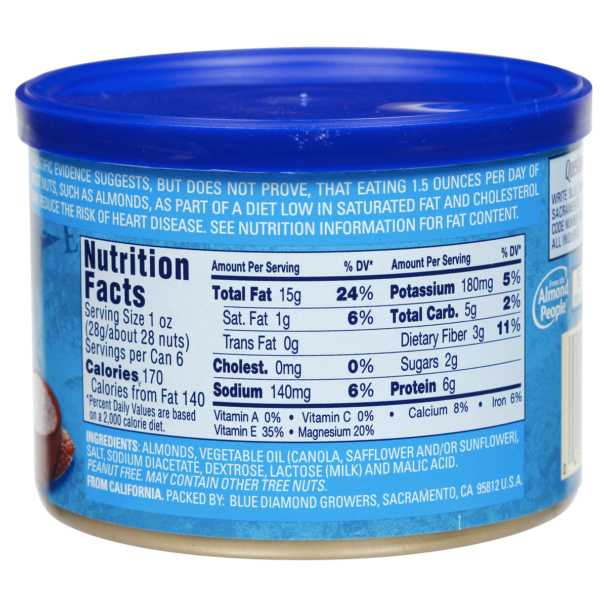 slide 3 of 3, Blue Diamond Salt & Vinegar Almonds - 6oz, 6 oz