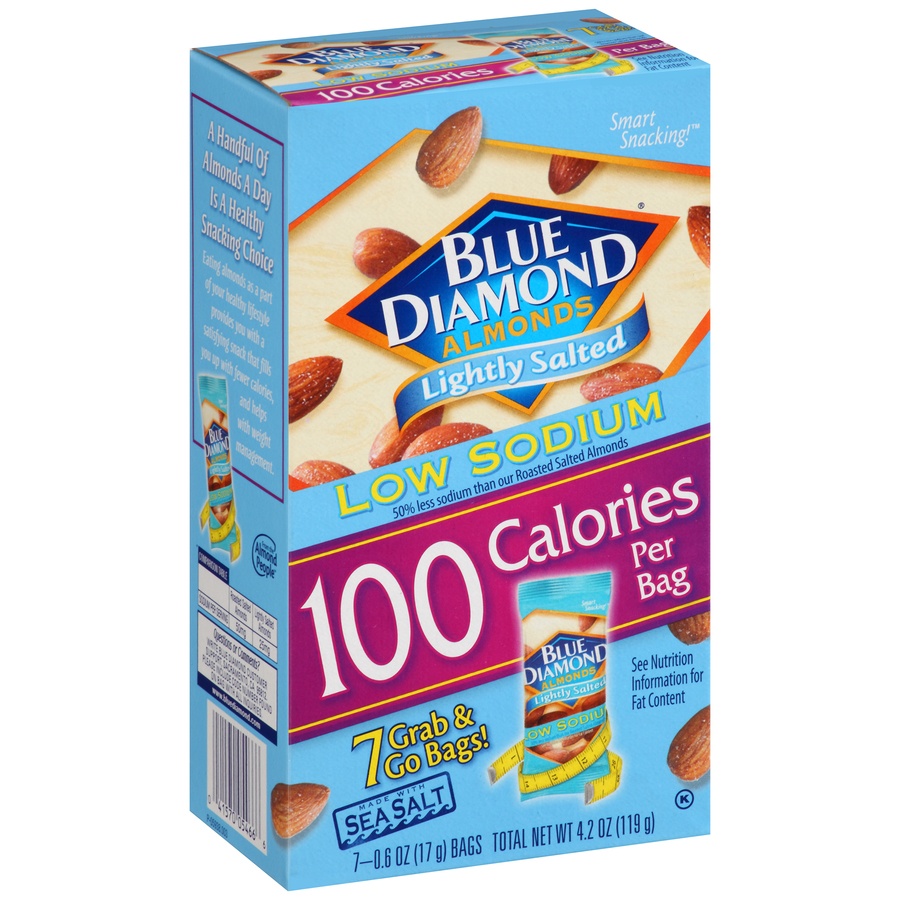 slide 2 of 8, Blue Diamond On The Go Pack Lightly Salted Almond, 1 ct