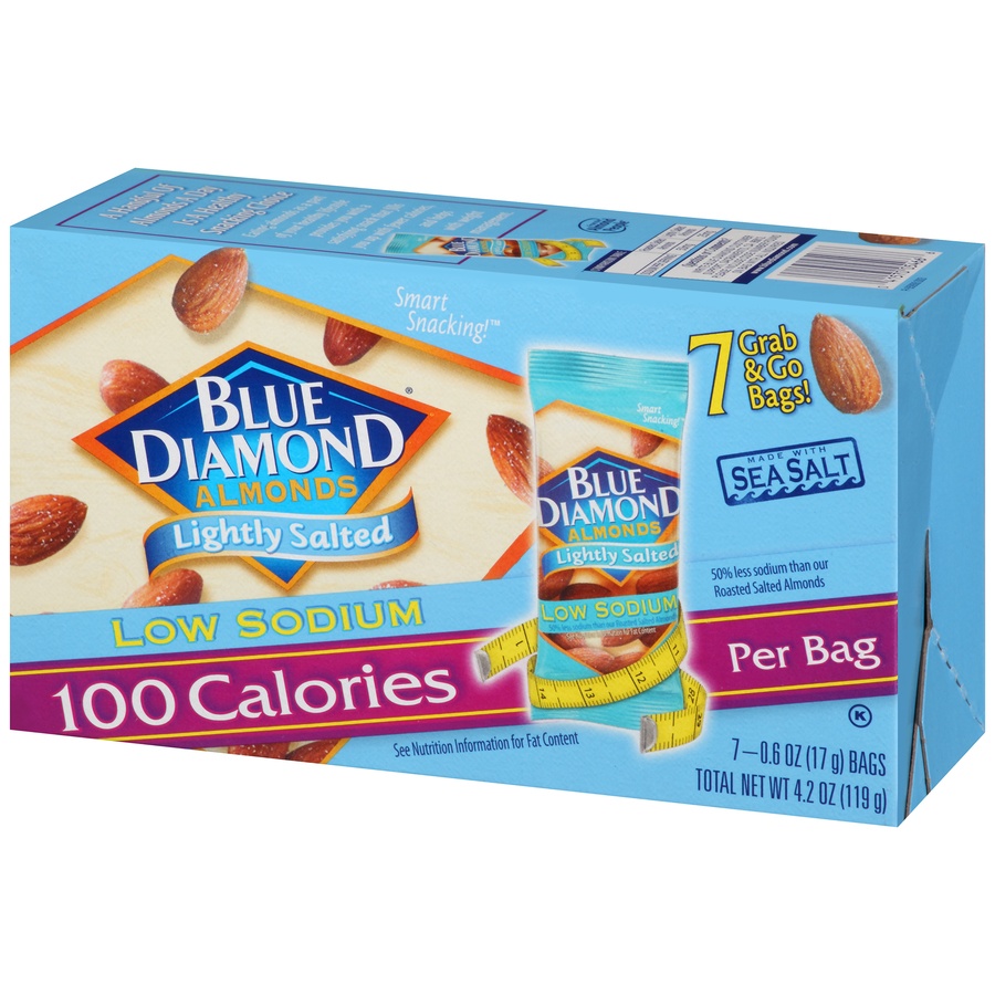 slide 3 of 8, Blue Diamond On The Go Pack Lightly Salted Almond, 1 ct