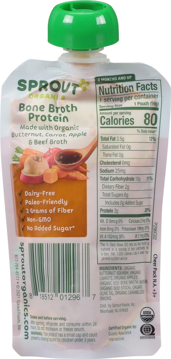 slide 5 of 11, Sprout Organics Protein Bone Broth Protein 3.5 oz, 3.5 oz