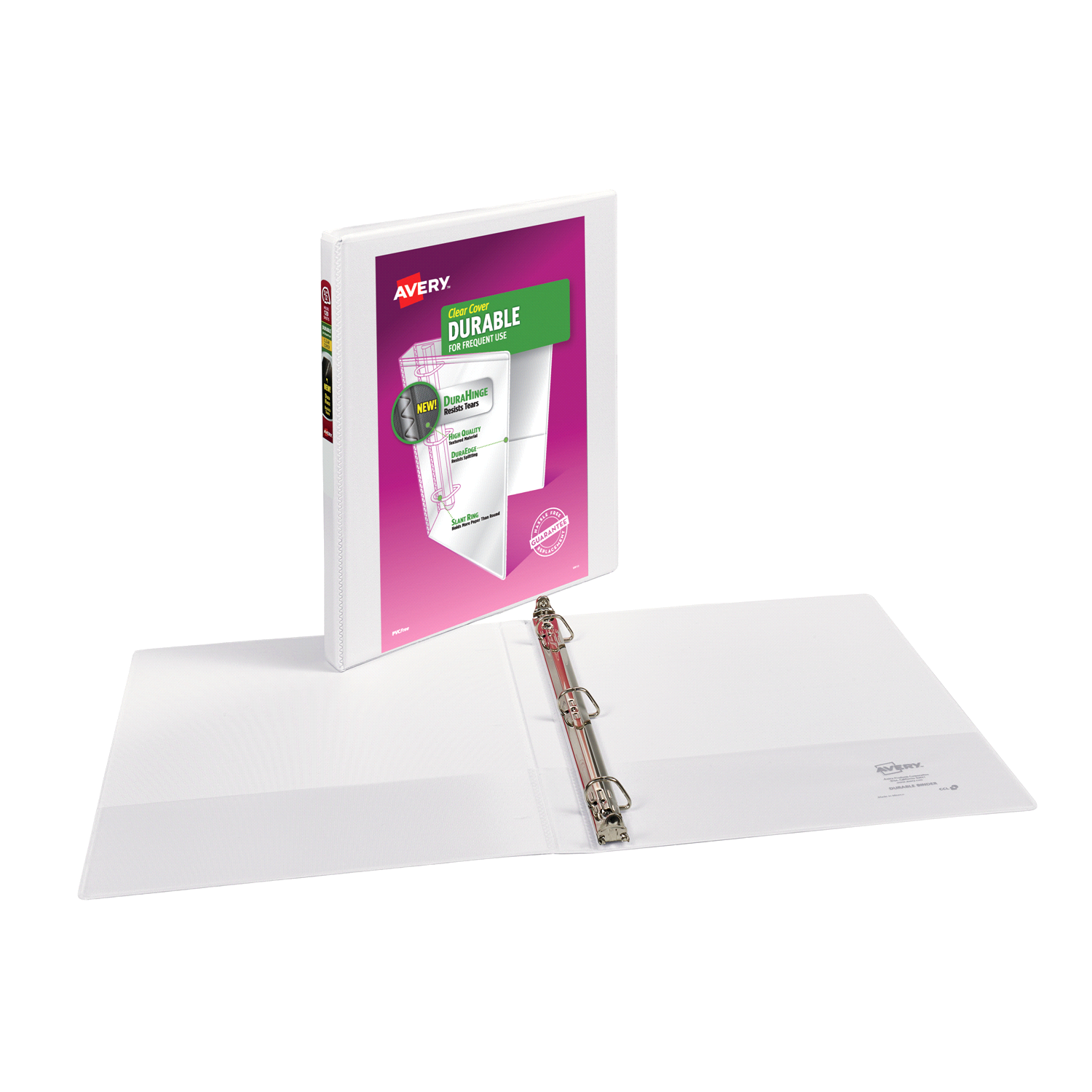 slide 1 of 1, Avery 1/2 Inch Durable Clear Cover Binder 1 ea, 1 ct