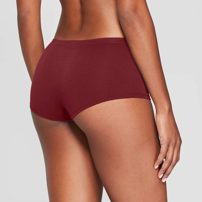 slide 2 of 2, Women's Seamless Boy Shorts - Auden™ Berry Red M, 1 ct