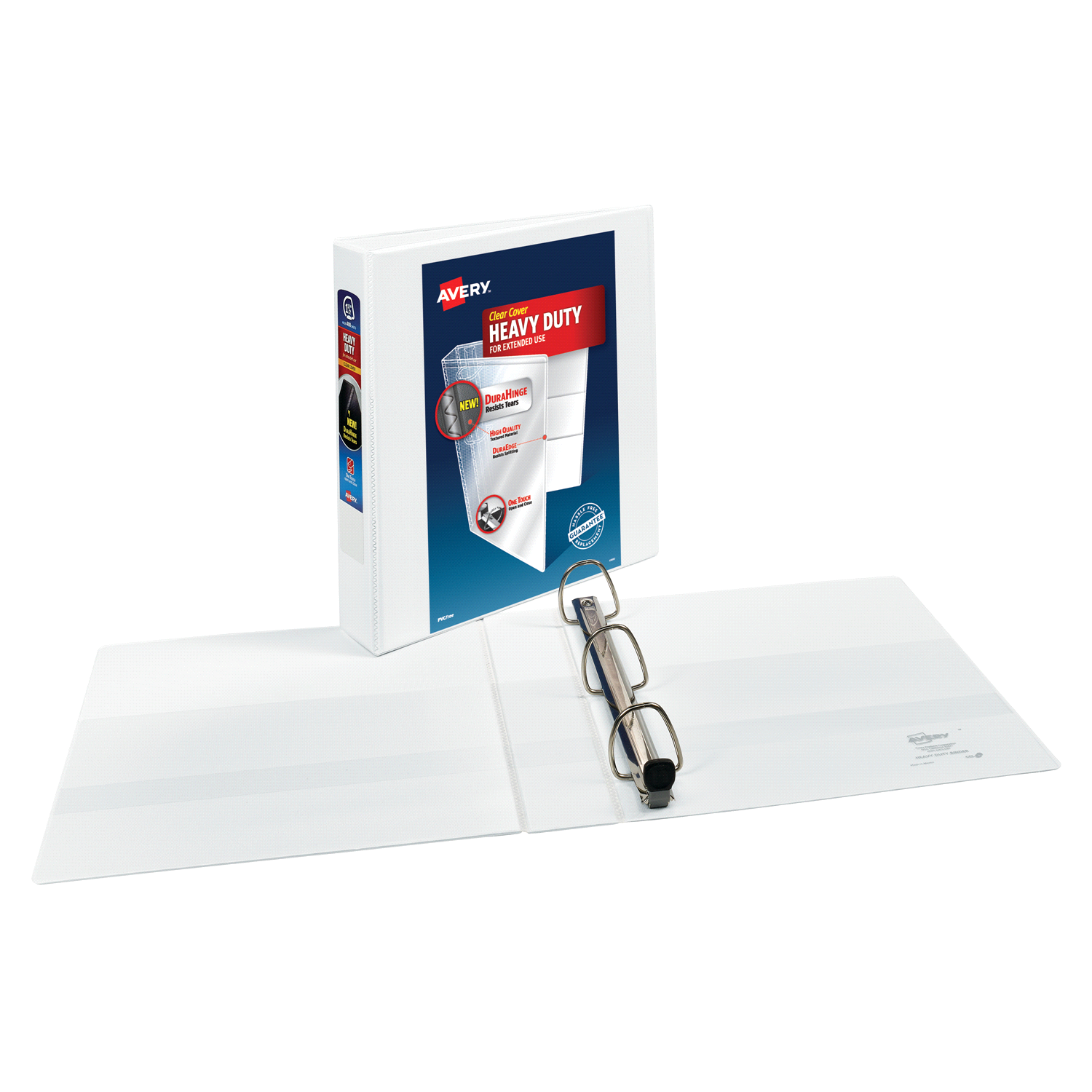 slide 1 of 1, Avery 1-1/2 Inch Heavy Duty Clear Cover Binder 1 ea, 1 ct