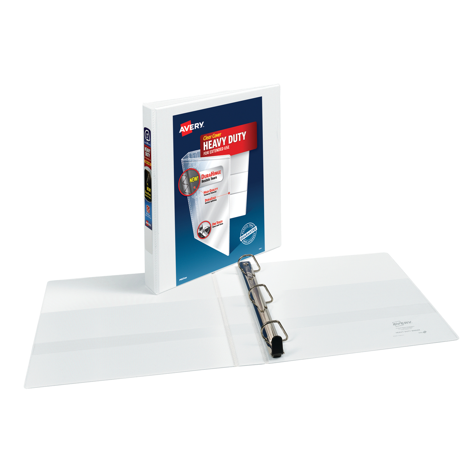 slide 1 of 1, Avery 1 Inch Heavy Duty Clear Cover Binder 1 ea, 1 ct