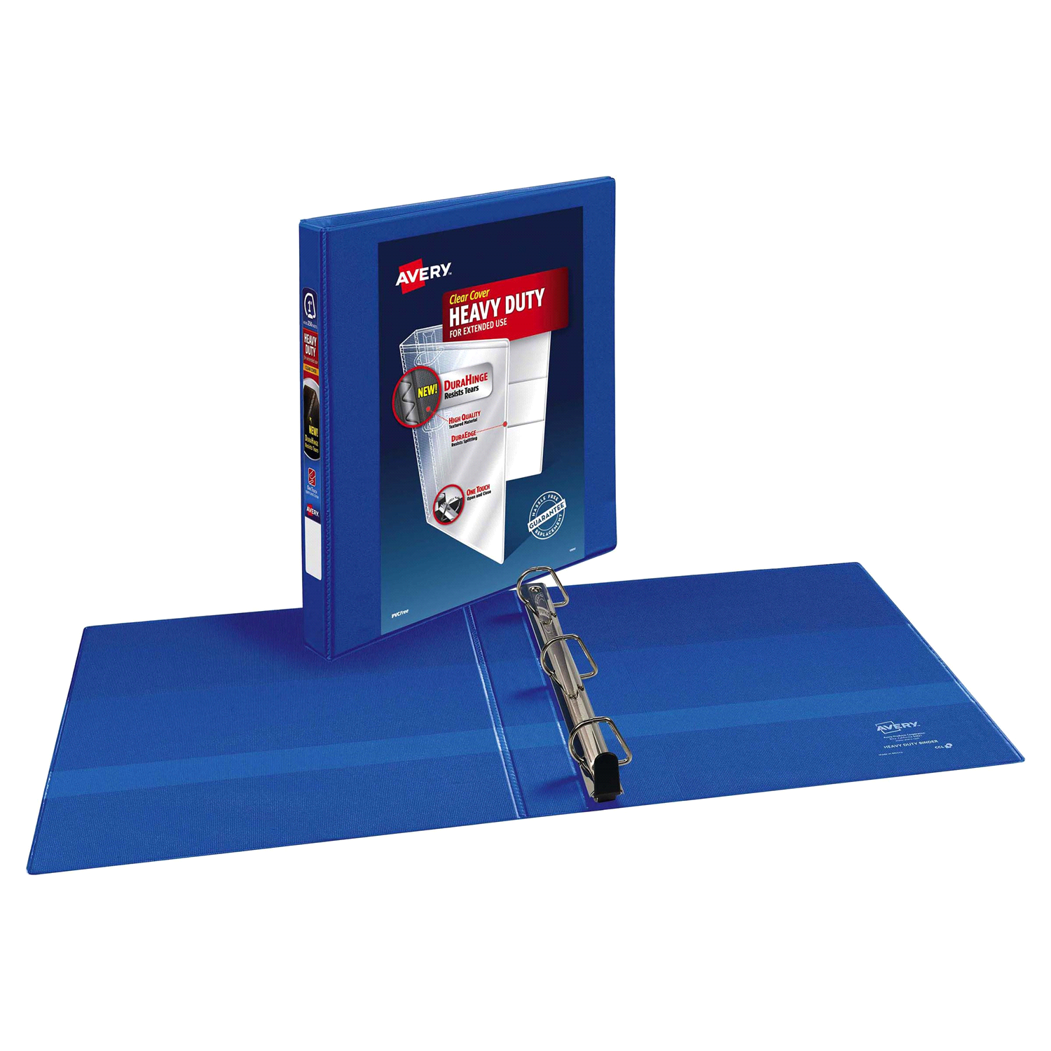slide 1 of 1, Avery Heavy Duty View Binder with 1 EZD Ring, Blue, 1 ct