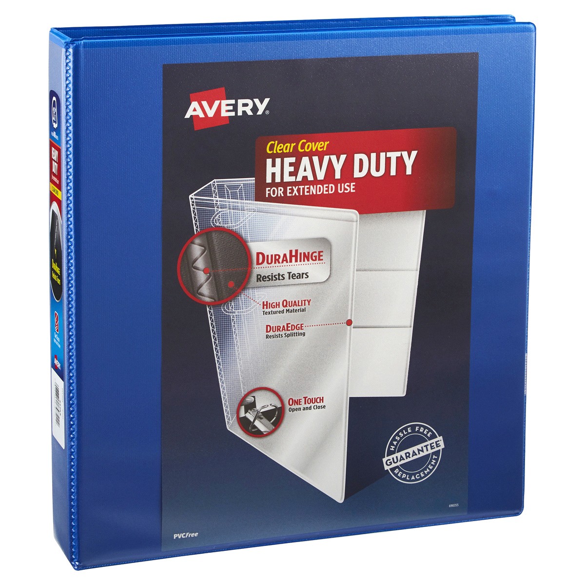 slide 2 of 2, Avery Heavy Duty View Binder with 1.5 EZD Ring, Blue, 1 ct