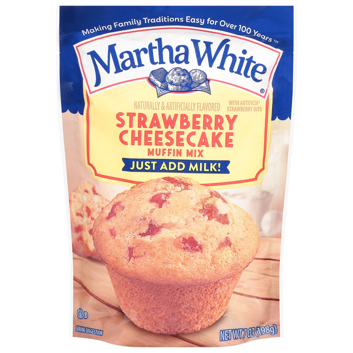 slide 1 of 9, Martha White Strawberry Cheesecake Muffin Mix 1 7 oz, 7 oz