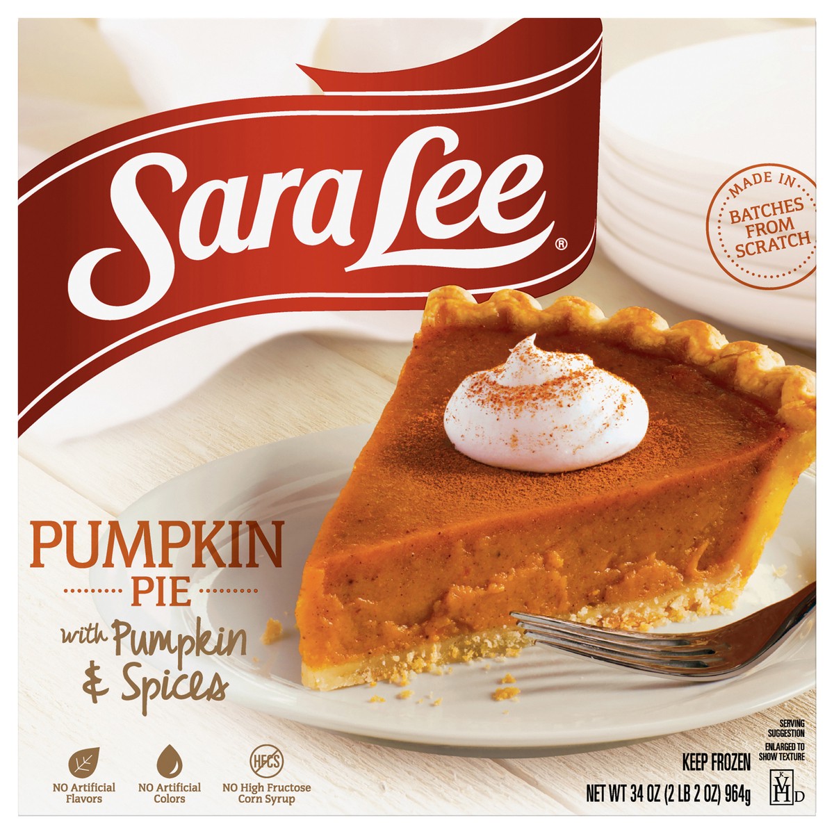 slide 1 of 12, Sara Lee Open Face Pie 9" Unbaked Pumpkin 34oz, 34 oz