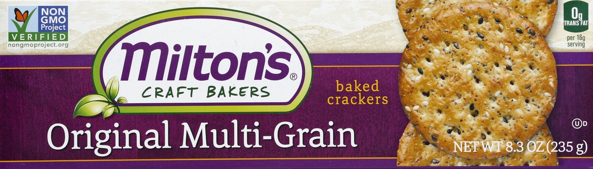 slide 4 of 4, Milton's Baked Crackers, Original Multi-Grain, 8.3 oz