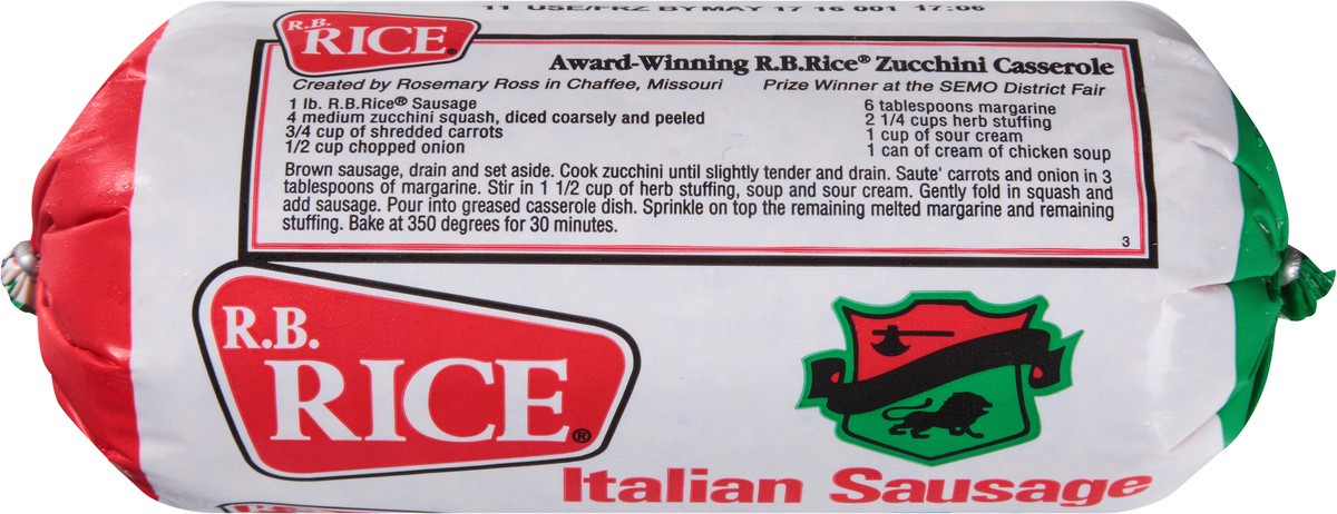 slide 2 of 9, RB RICE R. B. Rice Italian Pork Sausage, 16 oz., 16 oz
